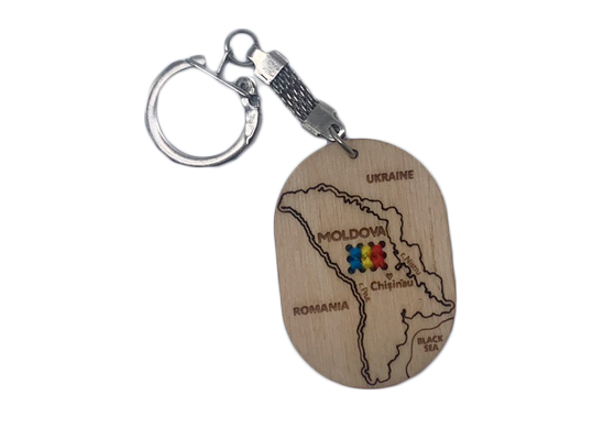 Breloc-Descopera Moldova (oval) MD1125