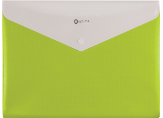 Mapa plic A4 Optima (plastic/verde)2 sectii O35206-13
