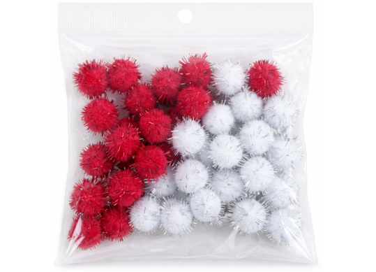 Accesorii p/u martisoare POM POM (20+20buc)sclipicitoare AP004726