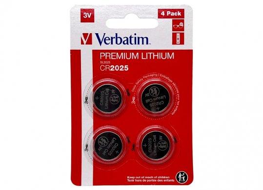 Baterie Verbatim CR2025,3V, 4buc/blister 49532