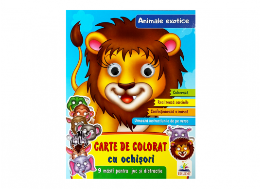 Carte coloram Animale exotice cu ochisori CN662557