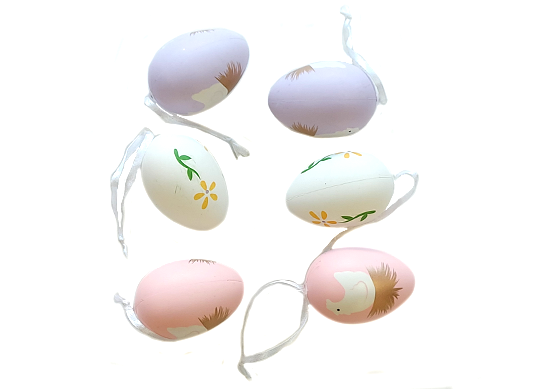 Ou decorativ plastic set 6buc Pastel ML1-155