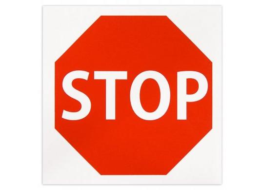 Eticheta info STOP, 20x20cm RX00044