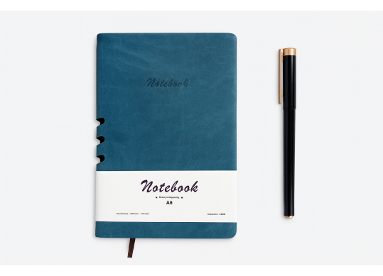 Agenda nedatata A6 100foi/cu pix(ML2-10)coperta eco piele 331477