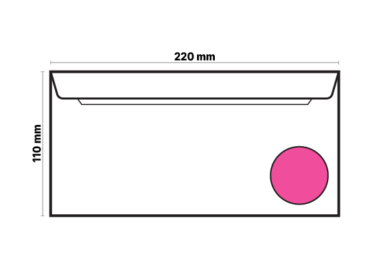 Plic DL 110x220mm (roz intensiv) 2240RZ-238