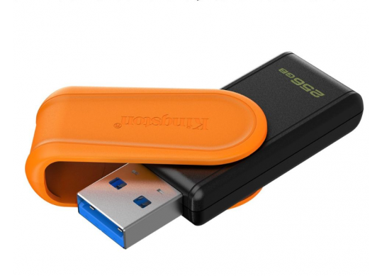 Flash USB: 256GB Kingston DataTraveler Exodia USB3.2 Black/Orange, Moving cap design DTXS/256GB