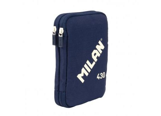 Penar Milan 2 fermoare cu rechizite, 430 albastru 081276SNCB