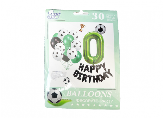 Baloane compozitii 30buc Fodbal (cu cifra) 232325