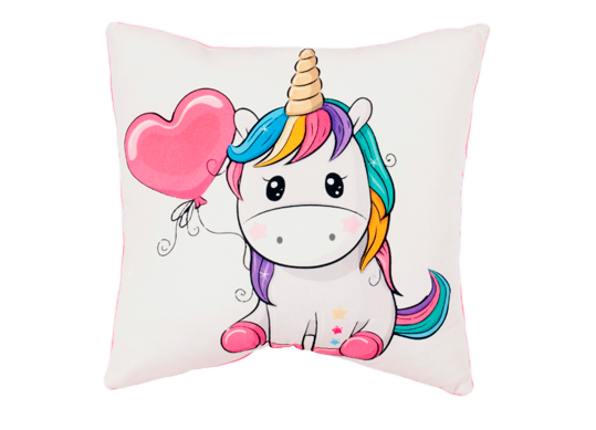 Jucarie moale Perna Unicorn cu inima h-35cm ST2394