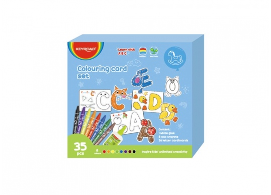 Set creatie 26 litere ABC+8 creioane cerate Keyroad KR972360