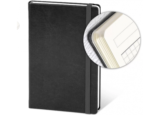 Agenda nedatata A5 cu elastic Negru 13*21 cm 96 foi patratele AG1321-100