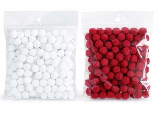 Accesorii p/u martisoare POM POM (100buc)10mm ROSU AP006148-1