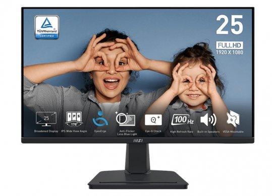 24.5 Monitor MSI PRO MP251/ 1ms/ 100Hz/ Black PRO_MP251