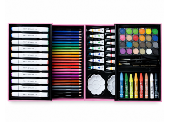 Set creatie 82pcs.ML16-1(carioci+acuarela+creioane)valiza 912382