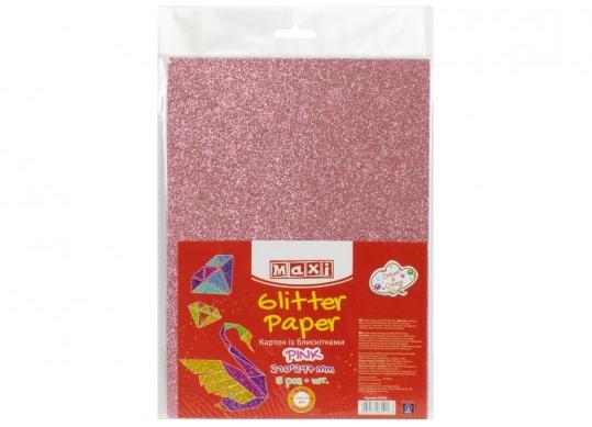 Carton cu sclipici 290gr/m2  A4 Roz MX61916