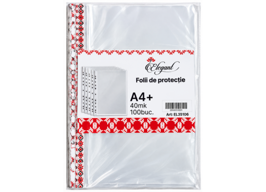 Folii de protecție A4+ 40 microni 100 buc. Elegant EL35106