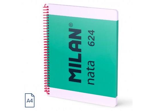 Caiet A4 80foi (albe) Milan spira/verde 57041E80GR