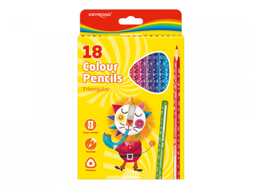 Creioane color Keyroad 18 culori Super Qulity, 3mm KR971275
