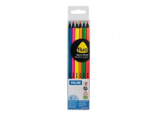 Creioane color Milan 6cul fluo triunghiulare 0752306