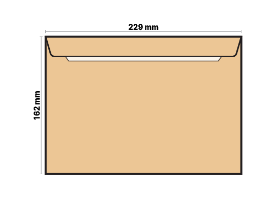 Plic C5 162x229mm Kraft/orizontal banda siliconica 3644