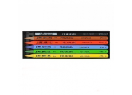 Creioane color Koh-i-Noor 6cul Progresso KH8755