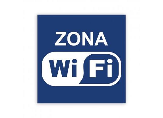 Eticheta info ZONA WI-FI, 10x10cm RX00042