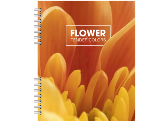 Carnet B5 60foi (spira laterala) mate Flower O25932