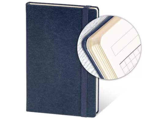Agenda nedatata A5 cu elastic Albastra 13*21 cm 96 foi patratele AG1321-105