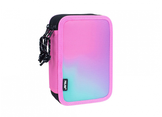 Penar Milan 3 fermoare cu rechizite Sunset pink 081364SN1P