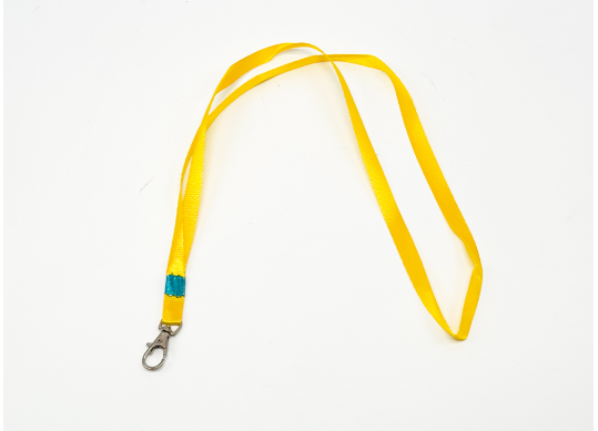 Siret pt ecuson satin cu carabina(Galben)1cm ML13-8G