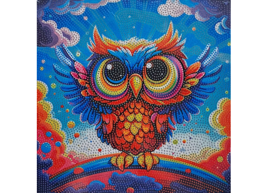 Tablou cu DIAMANTE 20x20 Bufnita (ML19-3/25-4) MKX17348