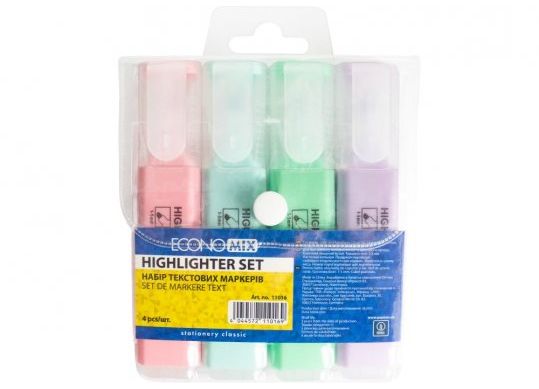 Marker Text Economix Set (4cul)Pastel E11016