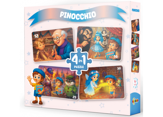 Puzzle 4in1 Pinocchio PD4284