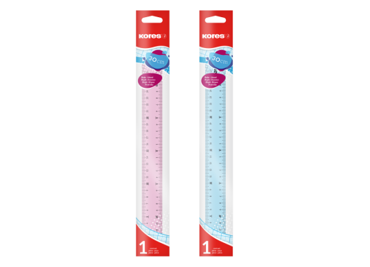 Rigla plastic 30cm KORES K42130