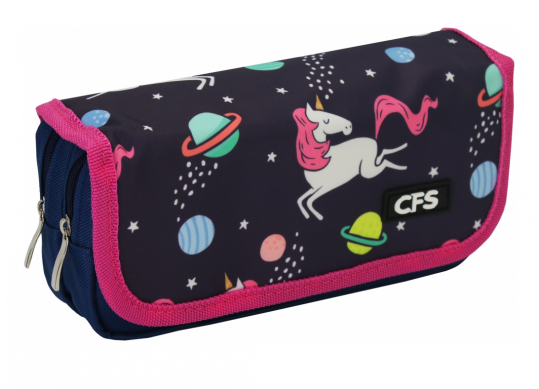 Penar 3 fermoare unicorni (negru) CF87234