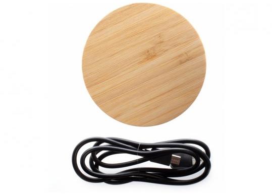 Incarcator wireless Optima 4116, iesire 10W, lemn natural O74116