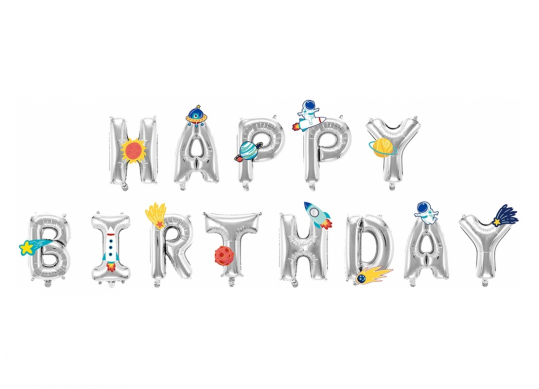 Baloane Happy Birthday 13buc Space MX21020122