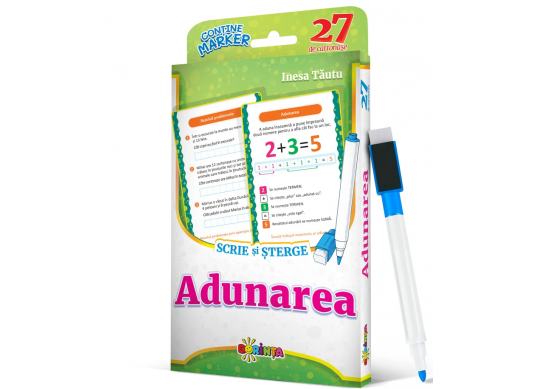 27 de cartonase.Scrie si sterge. Adunarea PD2341