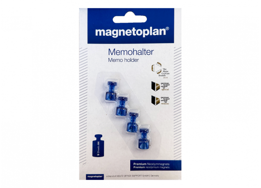 Magnet MEMOHALTER, 4buc. Albastru (GERMANY) 1666114