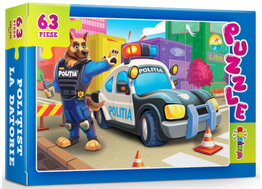 Puzzle 63 buc Politist la datorie PD0889