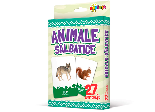 27 de cartonase educative. Animale salbatice PD0811