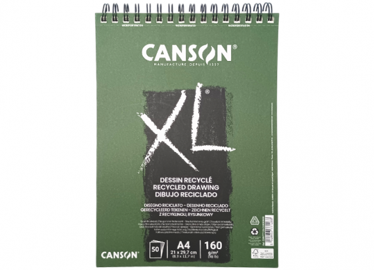 Hirtie bloc cu spira A4 Canxl Recycle Draw 50foi 160gr C200777128