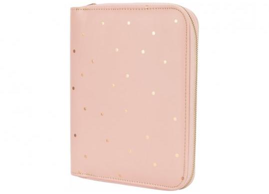 Carnet A5 80foi coperta PU cu fermoar, Roz, hirtie crem, linie,240x200mm MX26262