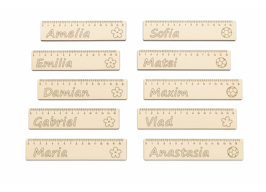 Rigla personalizata (lemn)comanda minim 20 buc.(215*40mm)Mostre 215*40C