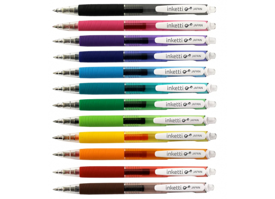 Pix gel cu mecanism Penac set 12culori 0.5mm Inketti BA3601EF-WP12