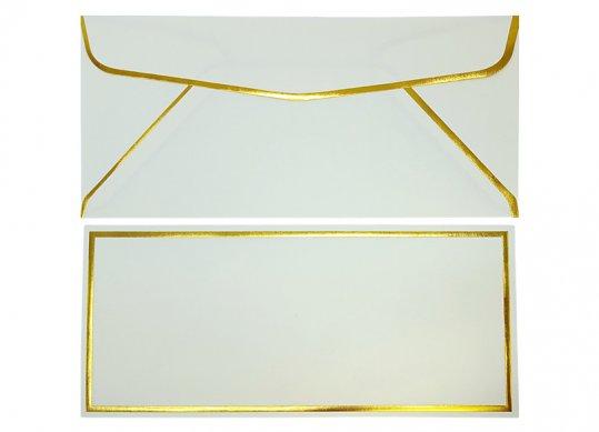 Plic DL 110x240mm 5buc+felicitare Bej,dung.aurie ML48-2 7511-2B