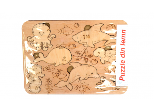 Puzzle lemn Animale de mare 38790 38790