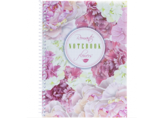 Carnet A5 80foi spira laterala Pink Flowers E21952-04