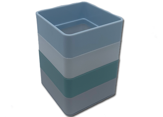 Pahar p/u pixuri plastic patrat color DG-9125