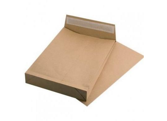 Plic C4 229x324mm kraft/cu burduf 4cm banda siliconica G106936